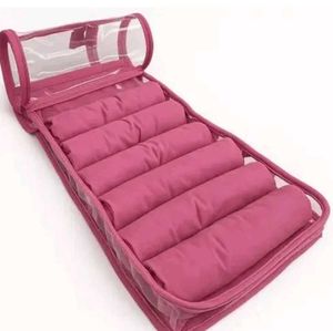 Premium Pink Bangle Storage Box with Transparent