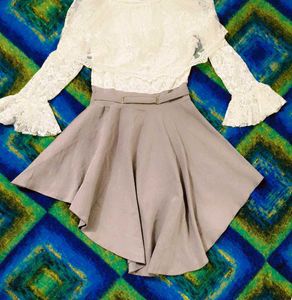 Very Fancy Korean Net Off Shoulder Top