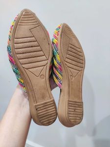 Embellished Mules - Colorful Flats