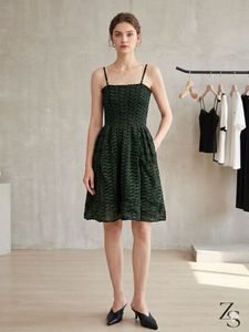 Dark Green Smock Dress