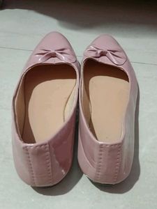 Chic Pink Bow Ballerina Flats
