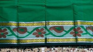 Green Cotton Saree new