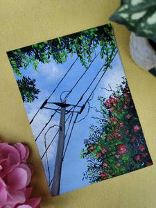 🎨 Above the Wires – Hand-Painted Artwork