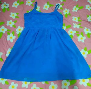 Vibrant Blue Spaghetti Strap Dress