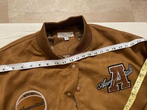 Aeropostale Varsity Jacket (Brown Suede)
