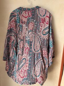 Boho Paisley Print Kimono &amp; Pants Set