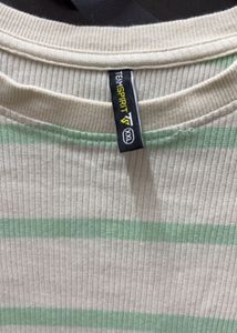 Striped Ribbed Crop Top