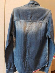 Men's Distressed Denim Shirt