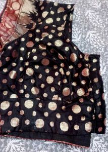 Stylish Black &amp; Gold Polka Dot Blouse