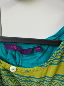 Srishti Green Short Kurti Or Tunic