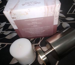 Pillar Candle with Metal Stand