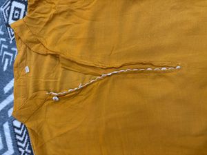 Yellow Kurta Set with White Palazzo