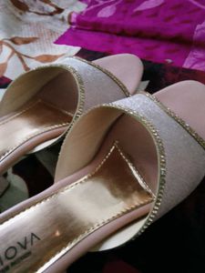 Sparkling Block Heel Sandals