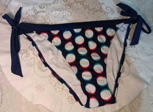 Navy Blue Polka Dot Bikini Bottoms