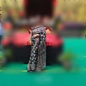 mirror work modal silk saree