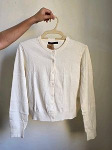 Cream Button-Up Cardigan