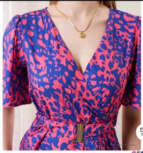 Shein Abstract Print Fit &amp; Flare Dress