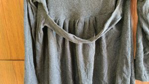 Elegant Gray Open-Front Cardigan