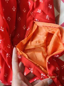 Indya Orange Bandhani Set