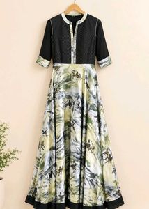 Elegant Printed Anarkali Gown