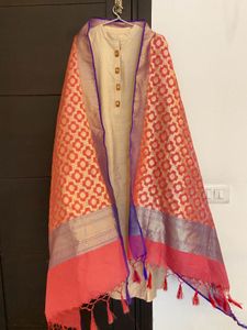 Rakhi Special🧡‼️ Chanderi cotton suit