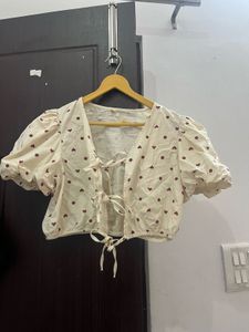 korean top with bow detailing