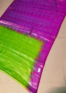 Silver Design Banarasi Soft Silk Saree
