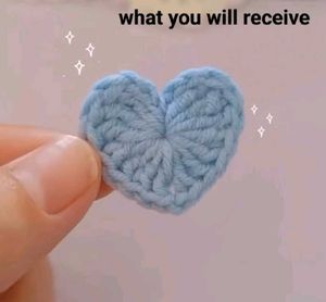 Crocheted Heart Charm (10 pieces₹140+46 delivery)