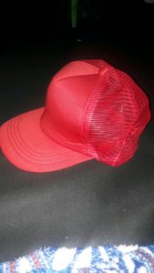 red colour fashionable cap