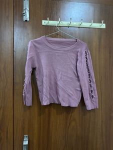 Pearl Embellished Long Sleeve Top