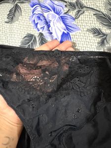 Hunkemoller Elegant Black Lace Trim Briefs