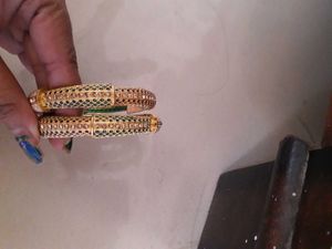 Gold-Tone Embellished Bangle Set