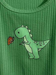 Free delivery! Cute Dinosaur Graphic Tank Top