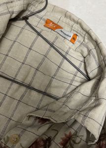 Floral Checkered Button-Up Shirt