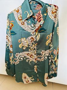 Vintage Floral Silk Shirt