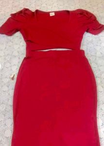 Women's Beautiful Red Co-ord Set