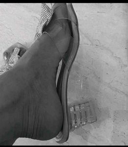 Chic Clear Heel Slides
