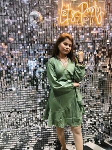 Sage Green Wrap Dress