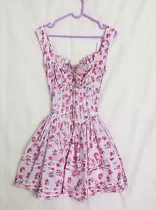 Sweetheart Floral Print Mini Dress