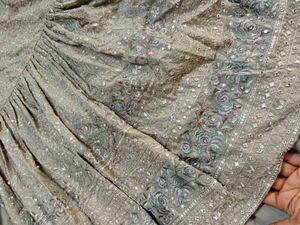 Embroidered Kurti Sharara Set with Dupatta