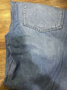 Wide Leg Blue Denim Jeans