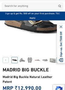 Original Birkenstock Black Leather Madrid Sandals