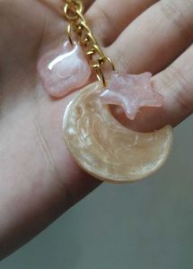 Moon & Star Keychain