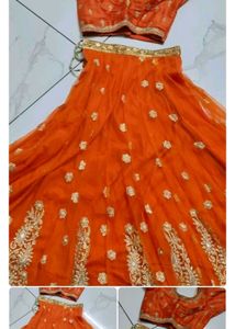Orange Lehenga Choli Set