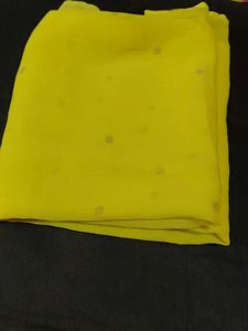 Vibrant Yellow dupatta  Polka Dots