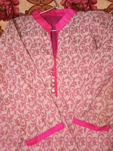 Daily wear women pink kurta