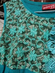 Teal Blue Embellished Dress