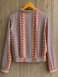 Chic Geometric Print Blouse