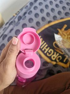 Pink Plastic Water Bottle