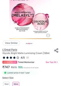 L'Oreal Paris Glycolic-Bright Cream
